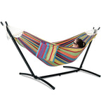 GAFETE Double Hammock with Stand | 2-Person | 600 lb Capacity | Indoor & Outdoor