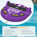 Towable Tubes for Boating | 1-3 Rider | Cockpit Style with Rope Included | Lake & River