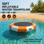 Water Trampoline for Lake | Inflatable Floating Bouncer | 10FT & 13FT | Electric Pump & Ladder Included