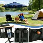 Portable Lay-Flat Beach Chair | 2-Pack | 5-Position Backpack Chair with Cup Holder