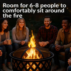 Sunnydaze Crossweave Outdoor Fire Pit | Wood-Burning | 30" & 36" | Spark Screen, Poker & Cover Included
