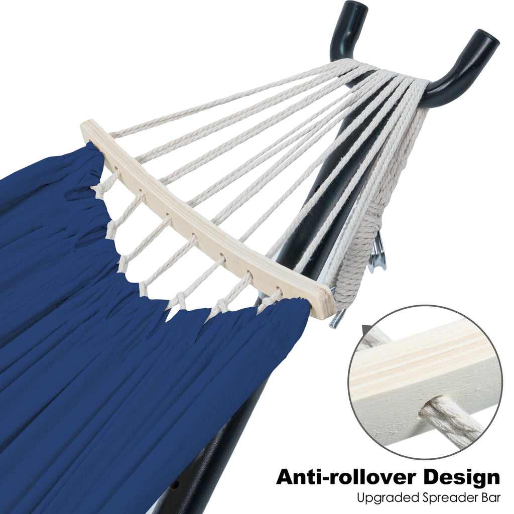 GAFETE Double Hammock with Stand | 2-Person | 600 lb Capacity | Indoor & Outdoor