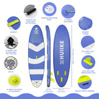 HUIIKE Inflatable Paddle Board & Kayak 2-in-1 | 10' x 33" | Full Pack with Kayak Seat & Accessories