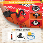 Towable Tubes for Boating | 1-3 Rider | Cockpit Style with Rope Included | Lake & River