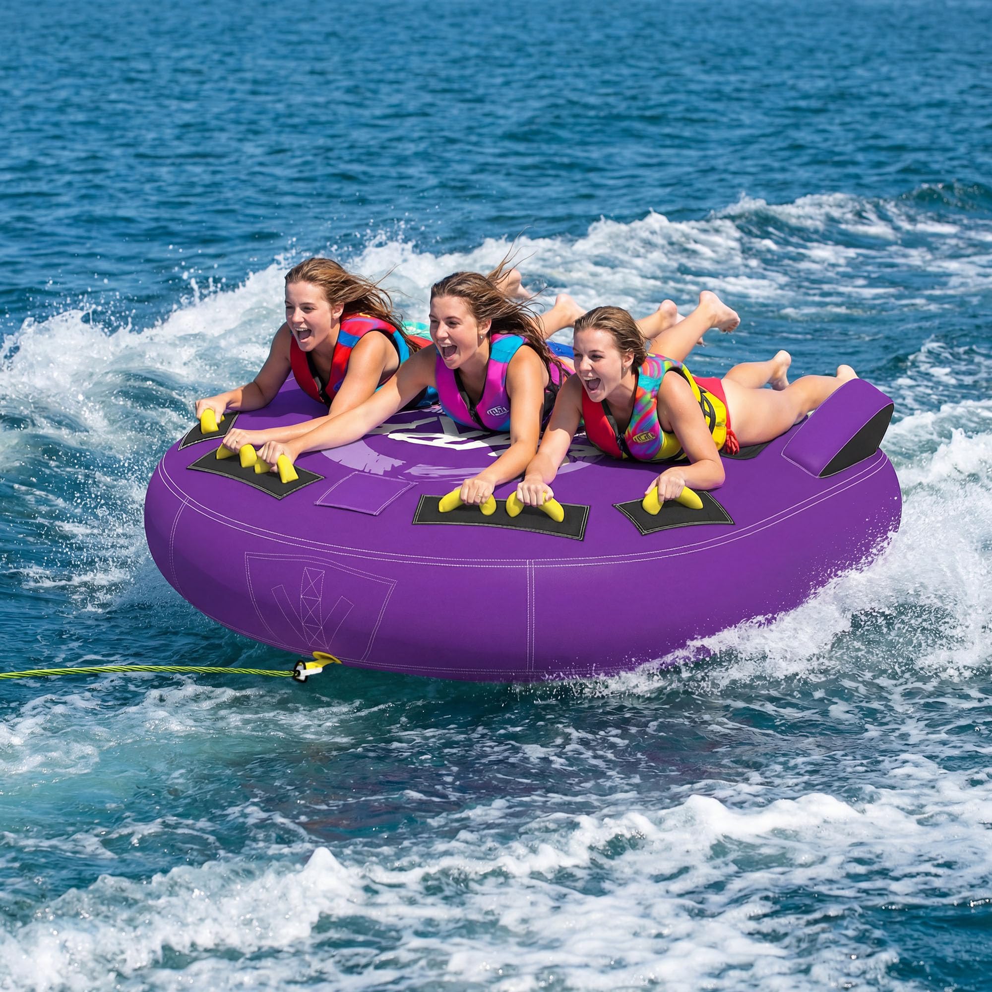 Towable Tubes for Boating | 1-3 Rider | Cockpit Style with Rope Included | Lake & River