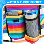 Portable Lay-Flat Beach Chair | 2-Pack | 5-Position Backpack Chair with Cup Holder