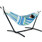 GAFETE Double Hammock with Stand | 2-Person | 600 lb Capacity | Indoor & Outdoor