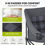 DoCred Double Camping Loveseat Chair | 2-Person | 660 lb Capacity | Cup Holders & Side Pockets