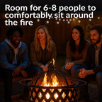 Sunnydaze Crossweave Outdoor Fire Pit | Wood-Burning | 30" & 36" | Spark Screen, Poker & Cover Included