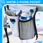 Portable Lay-Flat Beach Chair | 2-Pack | 5-Position Backpack Chair with Cup Holder
