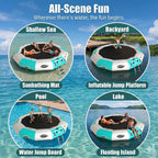 Water Trampoline for Lake | Inflatable Floating Bouncer | 10FT & 13FT | Electric Pump & Ladder Included