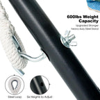 GAFETE Double Hammock with Stand | 2-Person | 600 lb Capacity | Indoor & Outdoor