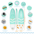 HUIIKE Inflatable Paddle Board & Kayak 2-in-1 | 10' x 33" | Full Pack with Kayak Seat & Accessories