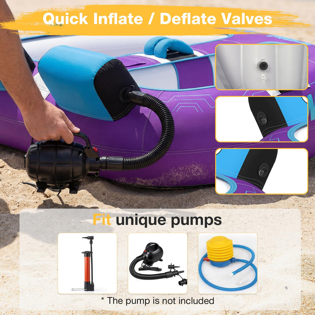 Towable Tubes for Boating | 1-3 Rider | Cockpit Style with Rope Included | Lake & River