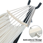 GAFETE Double Hammock with Stand | 2-Person | 600 lb Capacity | Indoor & Outdoor