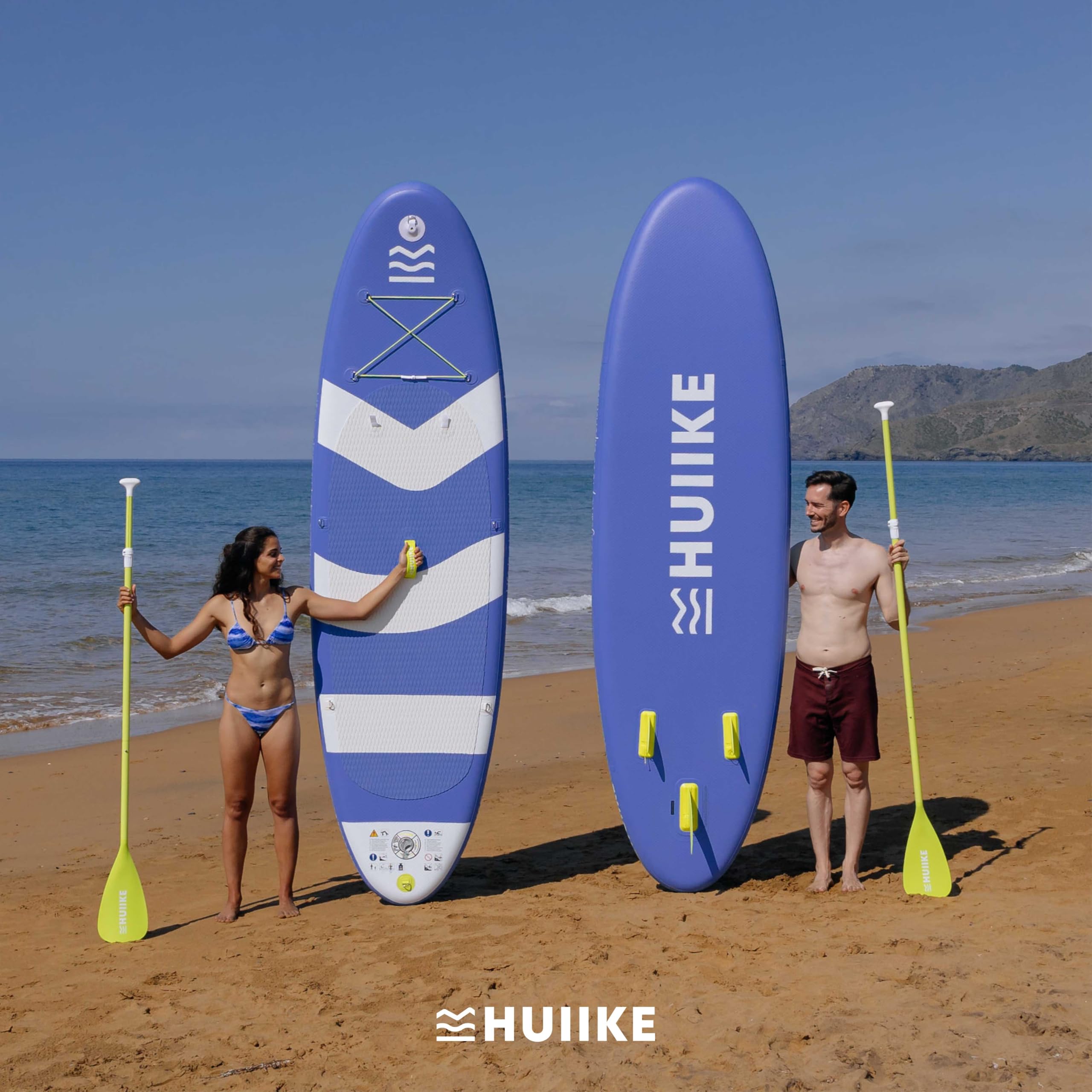 HUIIKE Inflatable Paddle Board & Kayak 2-in-1 | 10' x 33" | Full Pack with Kayak Seat & Accessories