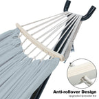 GAFETE Double Hammock with Stand | 2-Person | 600 lb Capacity | Indoor & Outdoor