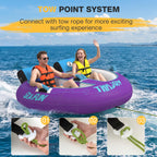 Towable Tubes for Boating | 1-3 Rider | Cockpit Style with Rope Included | Lake & River