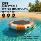 Water Trampoline for Lake | Inflatable Floating Bouncer | 10FT & 13FT | Electric Pump & Ladder Included