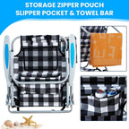 Portable Lay-Flat Beach Chair | 2-Pack | 5-Position Backpack Chair with Cup Holder