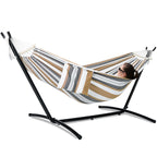 GAFETE Double Hammock with Stand | 2-Person | 600 lb Capacity | Indoor & Outdoor