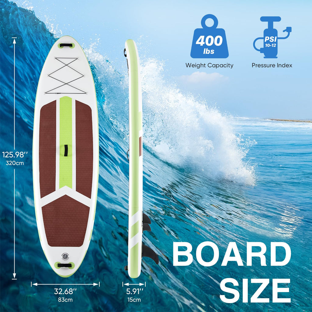 Sweetcrispy Inflatable Stand Up Paddle Board | Wide Stable Design | All Skill Levels | Full Accessories