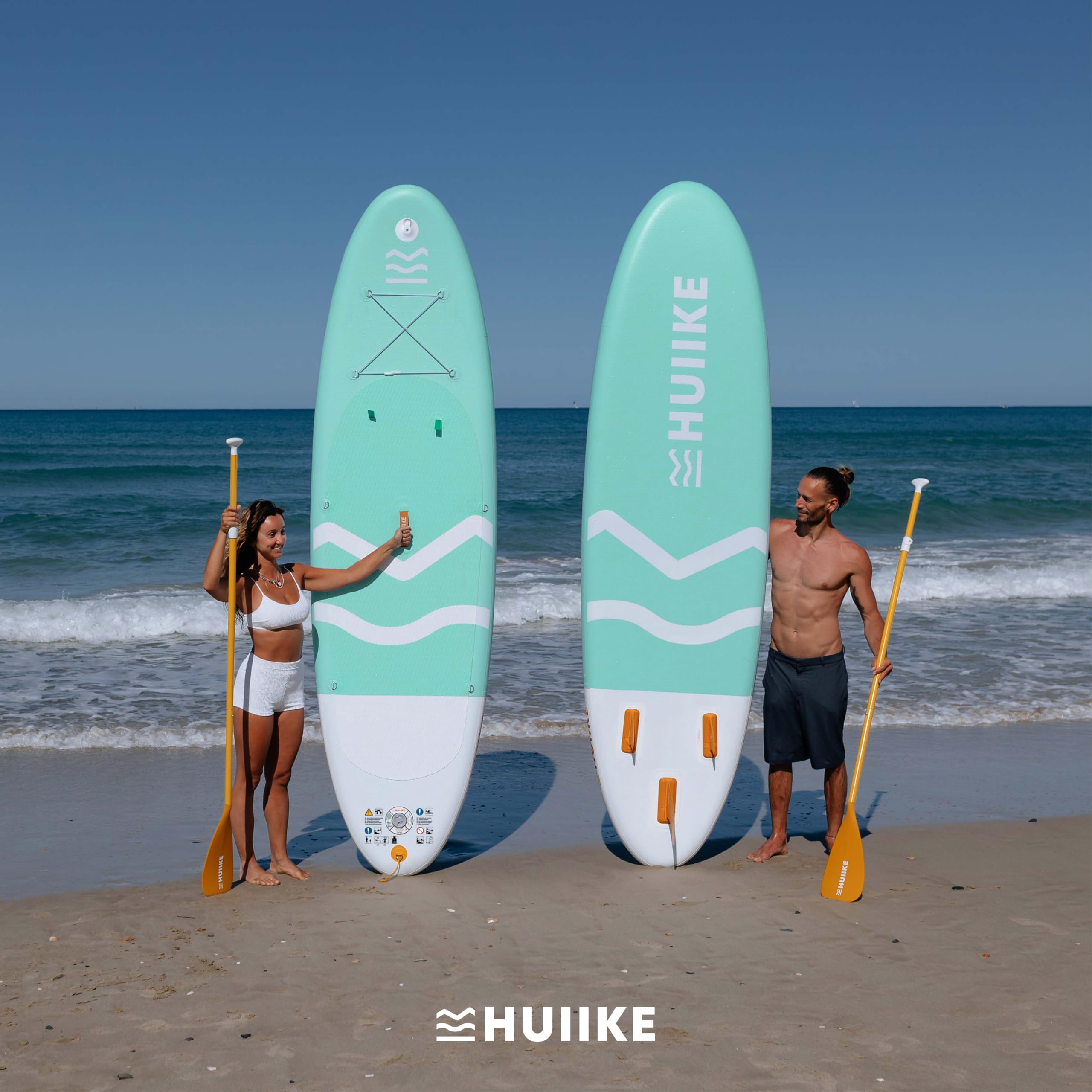 HUIIKE Inflatable Paddle Board & Kayak 2-in-1 | 10' x 33" | Full Pack with Kayak Seat & Accessories