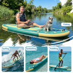 Sweetcrispy Inflatable Stand Up Paddle Board | Wide Stable Design | All Skill Levels | Full Accessories