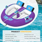 Towable Tubes for Boating | 1-3 Rider | Cockpit Style with Rope Included | Lake & River