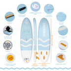 HUIIKE Inflatable Paddle Board & Kayak 2-in-1 | 10' x 33" | Full Pack with Kayak Seat & Accessories