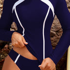 Swimsuit women's split triangle pants long sleeves
