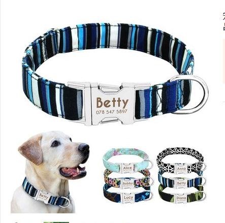 Personalized Dog Collar with Engraved Name | Collar & Leash Sets