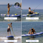 HUIIKE Inflatable Paddle Board & Kayak 2-in-1 | 10' x 33" | Full Pack with Kayak Seat & Accessories