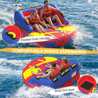 Towable Tubes for Boating | 1-3 Rider | Cockpit Style with Rope Included | Lake & River