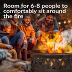 Sunnydaze Crossweave Outdoor Fire Pit | Wood-Burning | 30" & 36" | Spark Screen, Poker & Cover Included