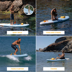 HUIIKE Inflatable Paddle Board & Kayak 2-in-1 | 10' x 33" | Full Pack with Kayak Seat & Accessories