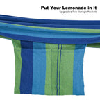 GAFETE Double Hammock with Stand | 2-Person | 600 lb Capacity | Indoor & Outdoor