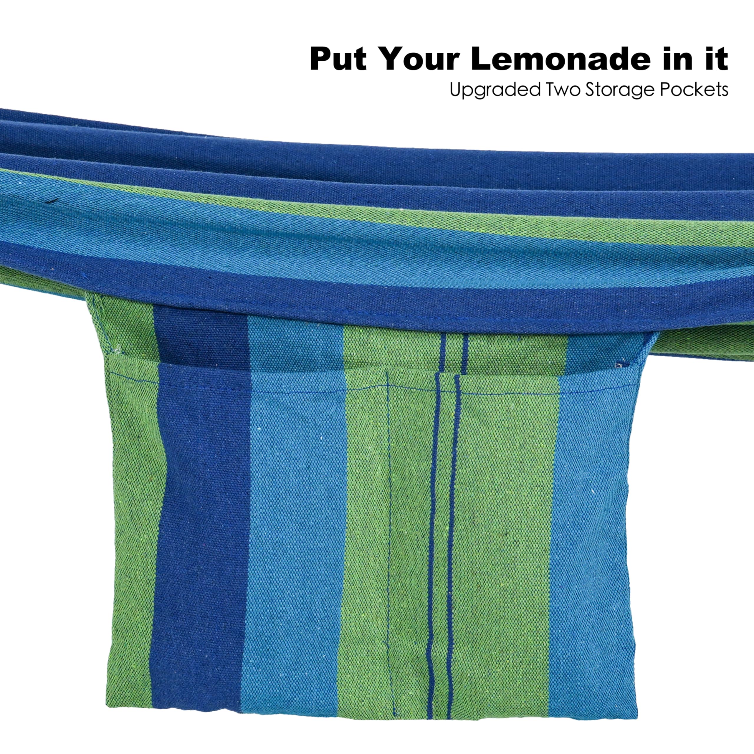 GAFETE Double Hammock with Stand | 2-Person | 600 lb Capacity | Indoor & Outdoor