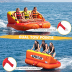 Towable Tubes for Boating | 1-3 Rider | Cockpit Style with Rope Included | Lake & River