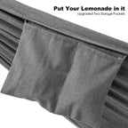 GAFETE Double Hammock with Stand | 2-Person | 600 lb Capacity | Indoor & Outdoor