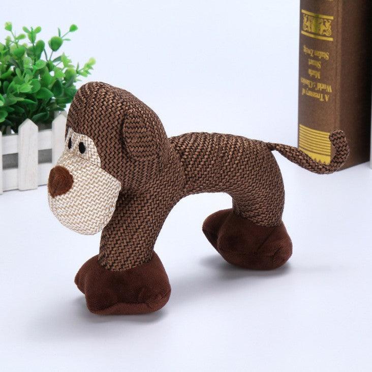 Whistle Pals Squeaky Plush Dog Toys | Poodle, Elephant & Monkey