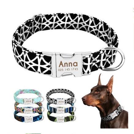 Personalized Dog Collar with Engraved Name | Collar & Leash Sets