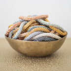 Roll-On® Bracelet – Handcrafted Nepal Bracelet | Glass Beads & Hand-Dyed Cotton