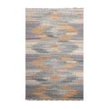 5' x 8' Indoor Outdoor  Hand Woven 100% Recycled PET Yarn Modern Kilim Area Rug Gray-0