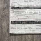 JONATHAN Y Berber Stripe Indoor/Outdoor Area Rug 5x8 – Blue & Ivory