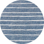 JONATHAN Y Berber Stripe Indoor/Outdoor Area Rug 5x8 – Blue & Ivory