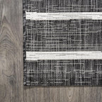 JONATHAN Y Berber Stripe Indoor/Outdoor Area Rug 5x8 – Blue & Ivory