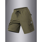 size standard summer cargo shorts for men, casual outdoor hiking multi-pocket shorts