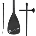 Arya Life 3 Piece Stand Up Paddle Board Paddle, SUP Paddle with Fiberglass Blade, Adjustable Carbon Fiber Shaft, 70-86 Inches, Black-0