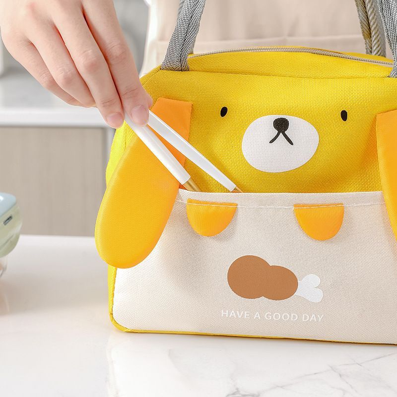 Insulated Lunch Tote | Cartoon Print Thermal Cooler Bag for Work, School & Picnics